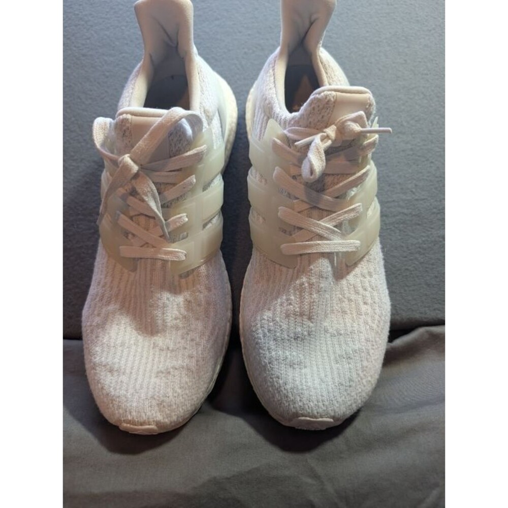 Adidas Mens Running Shoes Primeknit, Ultra Boost Foam, Rubber White Sz 11.5